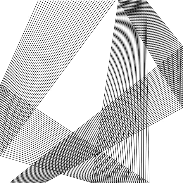 Design elements Curved sharp corners many streak Abstract vertical broken stripes on white background isolated Creative band art Vector illustration EPS 10 Black lines created using Blend Tool