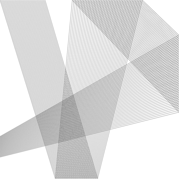 Design elements Curved sharp corners many streak Abstract vertical broken stripes on white background isolated Creative band art Vector illustration EPS 10 Black lines created using Blend Tool