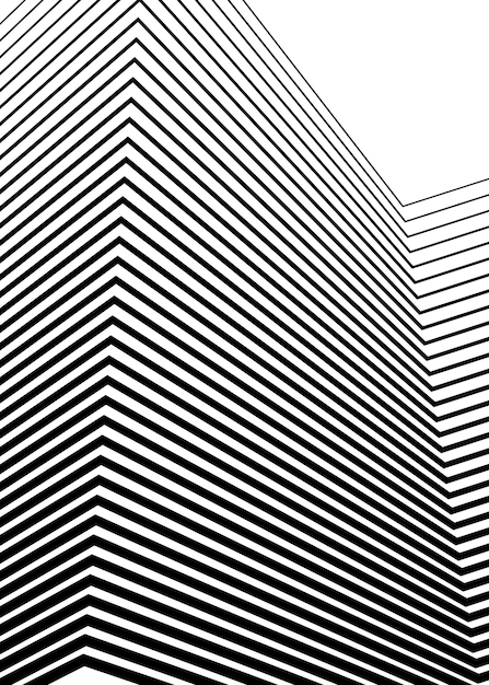 Design elements Curved sharp corners many streak Abstract vertical broken stripes on white background isolated Creative band art Vector illustration EPS 10 Black lines created using Blend Tool
