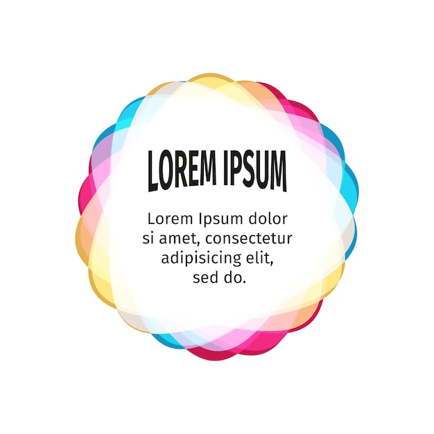 Design elements for the abstract colorful background color triangular stickers with the text web
