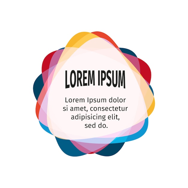 Design elements for the abstract colorful background color triangular stickers with the text web