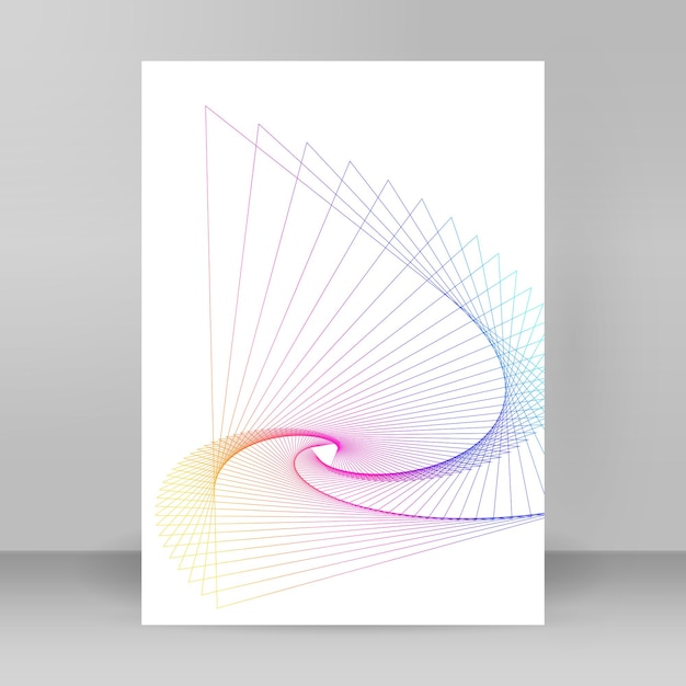 Design elements presentation template Blank rectangular format A4 page paper with realistic shadows