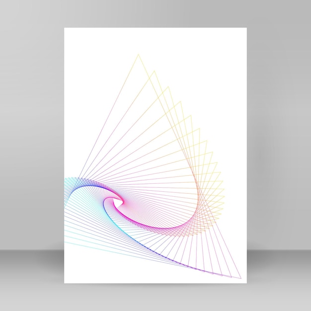 Design elements presentation template Blank rectangular format A4 page paper with realistic shadows