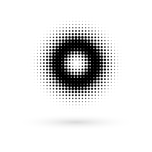 Design elements symbol Editable icon Halftone circle pattern black on white background Vector illustration eps 10 with random dots Dot data graphic form for booklet layout page newsletters banner