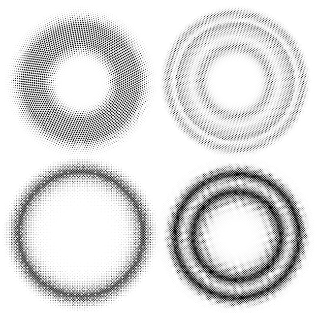 Design elements symbol Editable icon Halftone circles halftone dot pattern on white background Vector illustration eps 10 frame with black abstract random dots for technology cosmetic