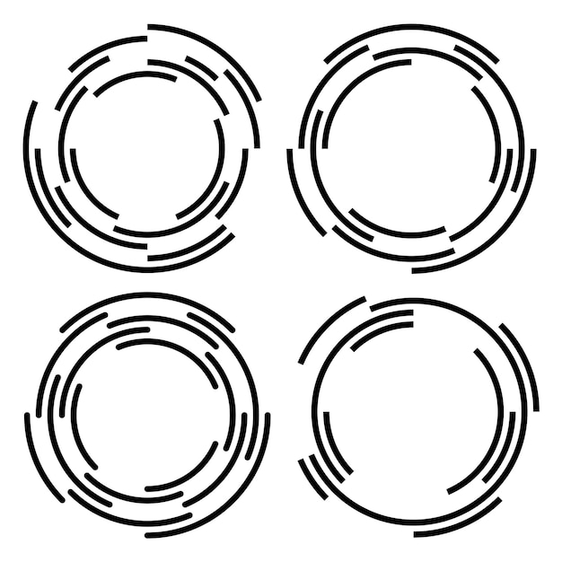 Design elements symbol Editable icon Halftone dot streak pattern on white background Vector illustration eps 10 frame with color random dots Round border Icon using halftone line dots texture