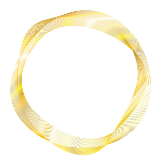 Design elements Wave of many glittering lines circle ring Abstract glow wavy stripes on white background isolated Vector illustration EPS 10 Glitter waves with lines created using Blend Tool