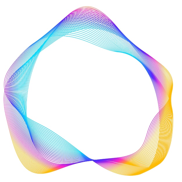 Design elements Wave of many purple lines circle ring Abstract vertical wavy stripes on white background isolated Vector illustration EPS 10 Colourful waves with lines created using Blend Tool