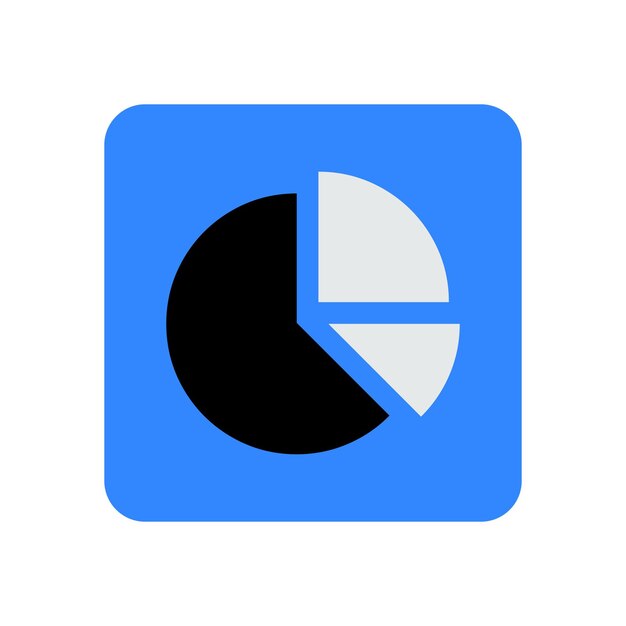design for pie chart flat icon