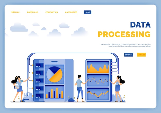 Design of apps display data processed
