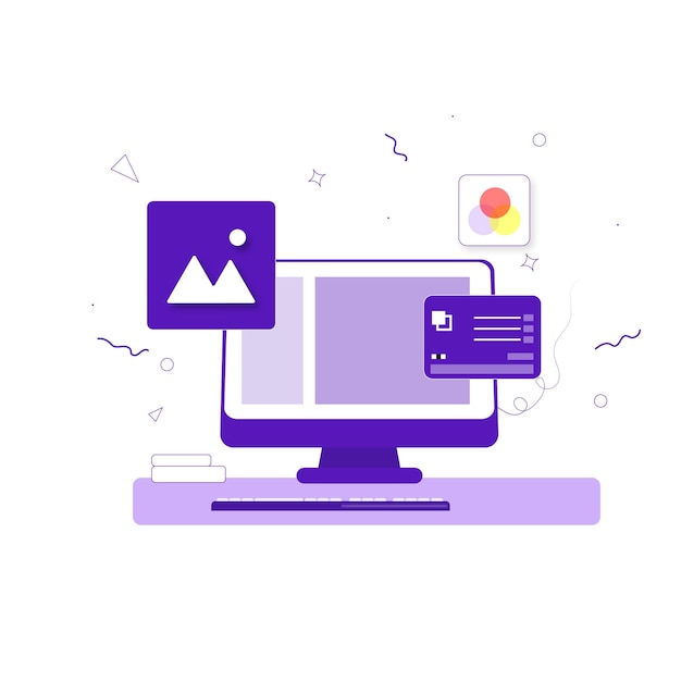 Desktop and mobile illustration for login page data analysis