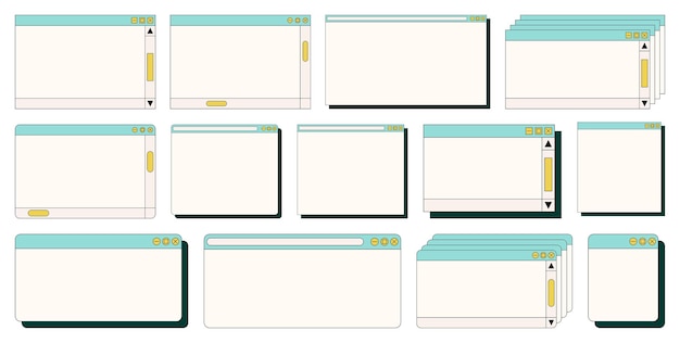 desktop browser and dialog window templates computer user interface elements