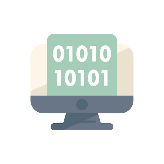 desktop computer displaying binary code on screen