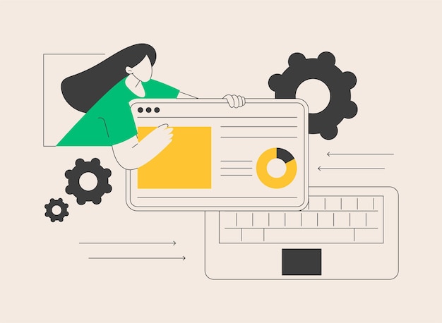 Detachable device technology abstract concept vector illustration removable laptop screen detachable