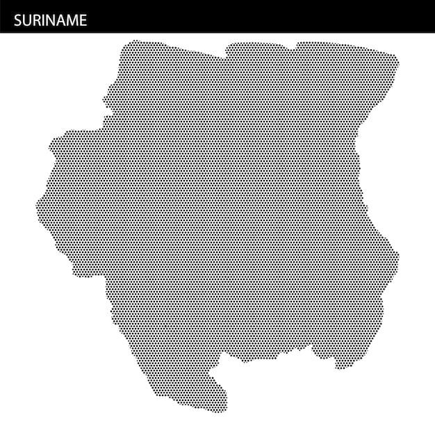 detailed representation of suriname with a unique dot pattern design