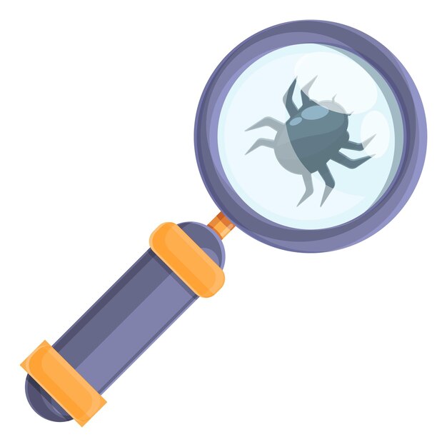 Detect malware bug icon Cartoon of Detect malware bug vector icon for web design isolated on white background