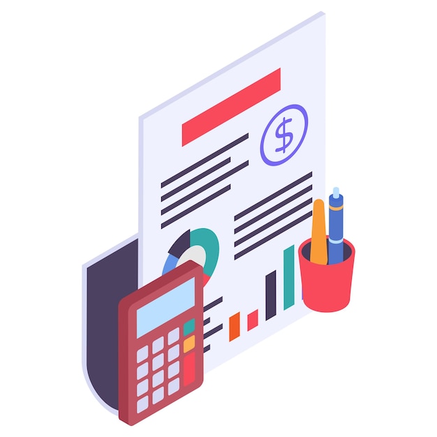 determine worst case scenario isometric Concept operational potential costs vector Business Finance