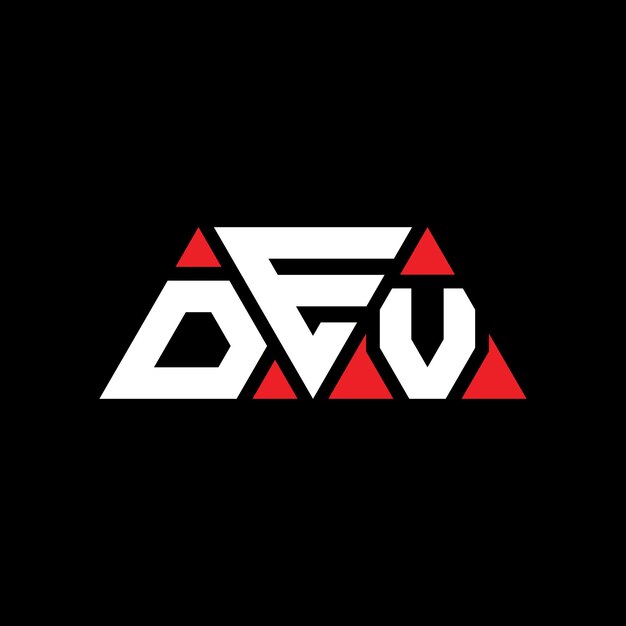 dev triangle letter logo design with triangle shape dev triangle logo design monogram dev triangle vector logo template with red color dev triangular logo simple elegant and luxurious logo dev