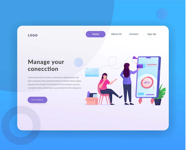 developer web landing page