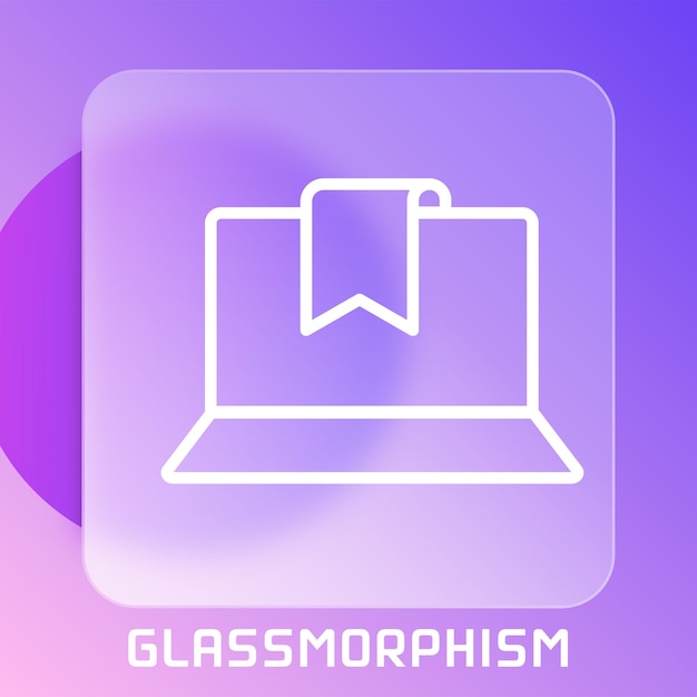 Device and technology line icons Glassmorphism device icons Glassmorphism concept Device web icons