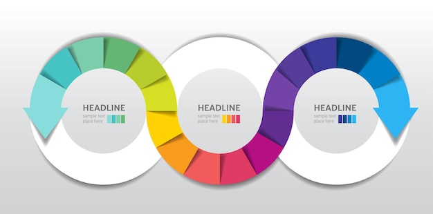 devops infinity infographic 3 step options template scheme diagram chart