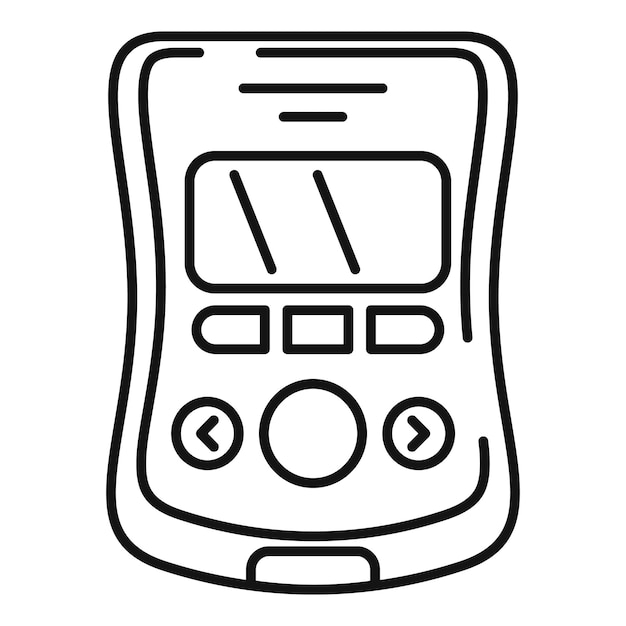 Diabetes glucometer icon Outline diabetes glucometer vector icon for web design isolated on white background