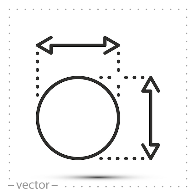 diameter size icon