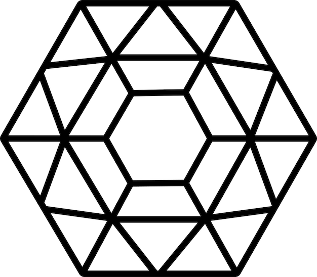 Diamondsolid outline vector illustration