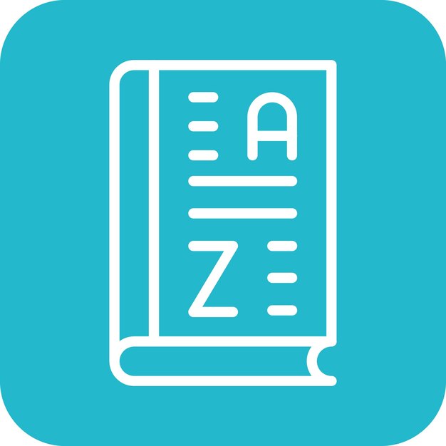 Dictionary vector icon illustration of Library iconset