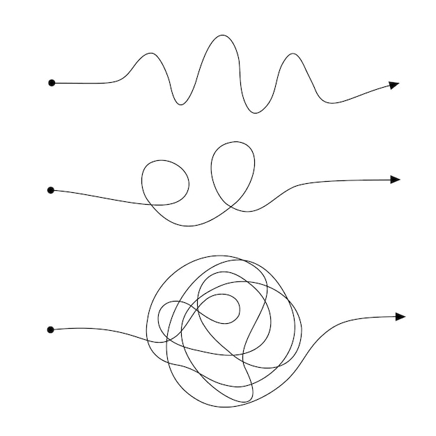 Different Paths to Success Abstract Line Concept