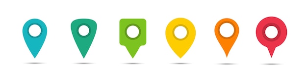 Different pointers. Marker for maps. Vector icons.