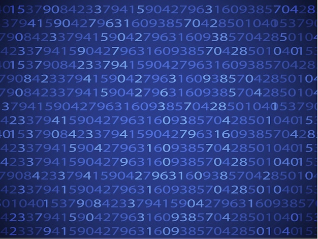 Digital abstract background with numbers Technology artificial intelligence Vector illustration