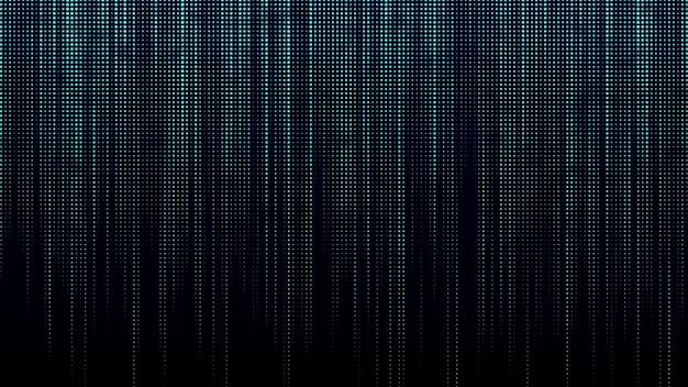 Digital background with noise effect Corrupted code Matrix failure falling particles Blue dots Big data visualization Vector illustration of a binary code