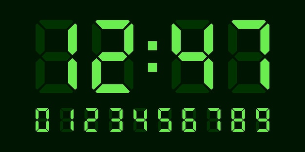 digital clock number icon illustration in flat style lcd watch vector illustration on isolated background time alarm sign business concept