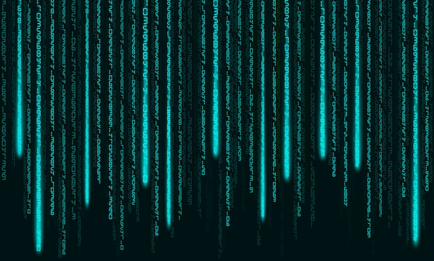 digital code background matrix style program random falling numbers