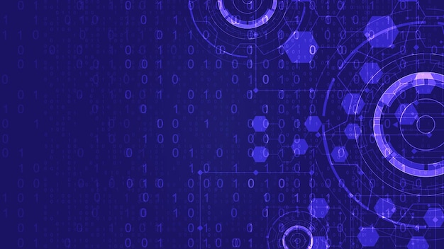 Digital computer background Abstract networking technology algorithm