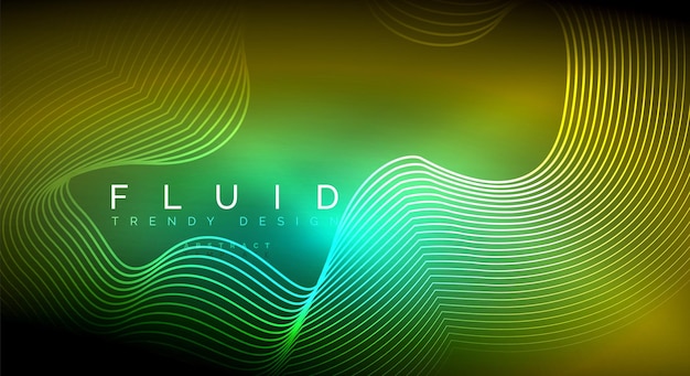 digital flowing wave particles abstract background