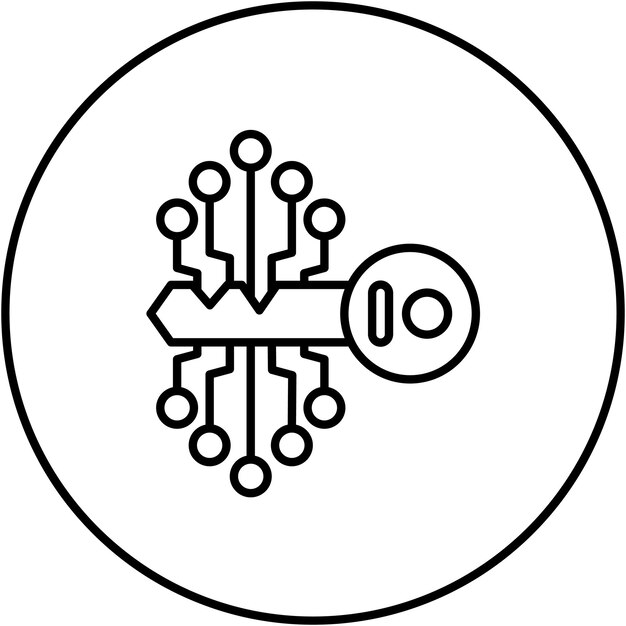 Digital Key icon vector image Can be used for Cryptocurrency