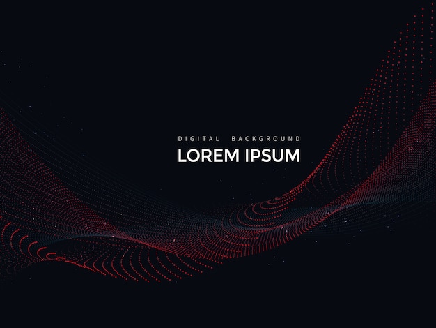 Digital lines on black background, abstract mesh design