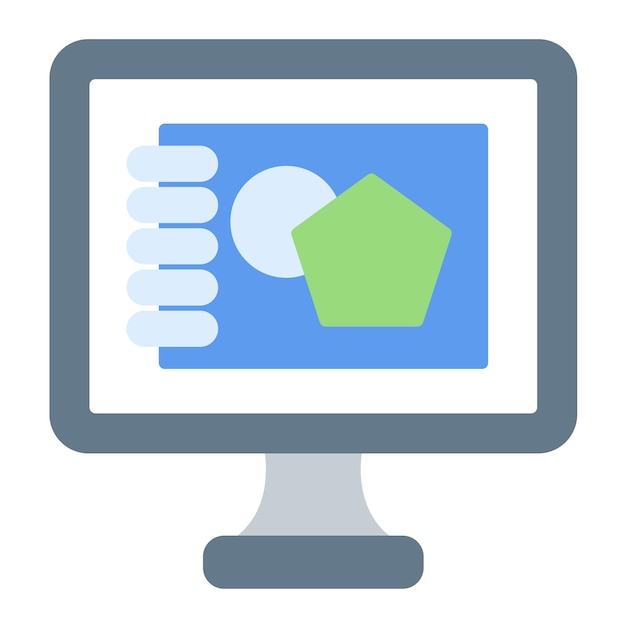Digital Sketch Flat Illustration