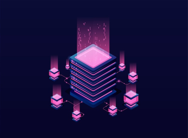 digital space data storage data processing center network or mainframe infrastructure website
