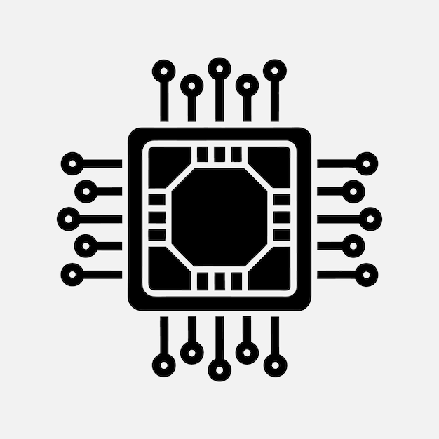 digital technology icon concept isolated on white background vector illustration