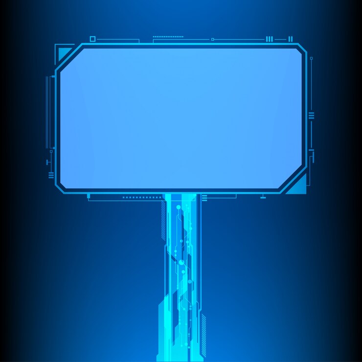 Vector digital technology monitor vector illustration