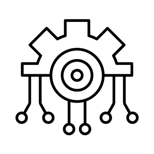 Digital Transformation Line Illustration