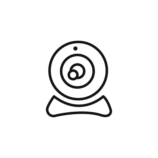 Digital Webcam icon Isolated flat vector in outline