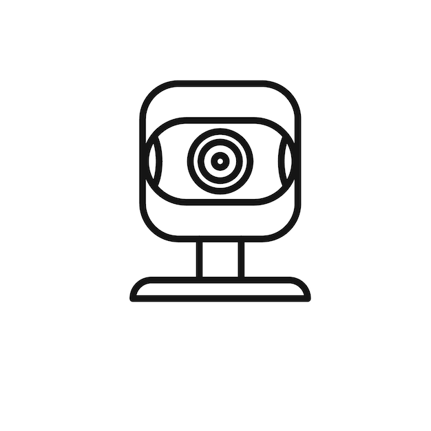Digital Webcam icon outline collection in black