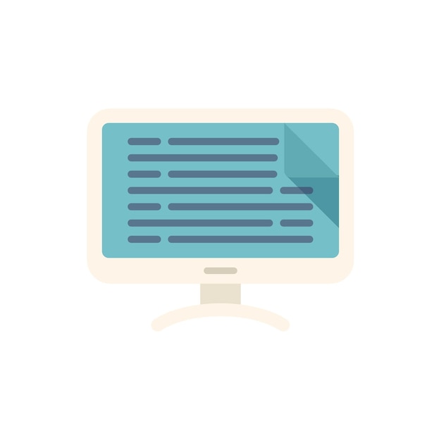 digital webinar icon flat vector online people web course isolated