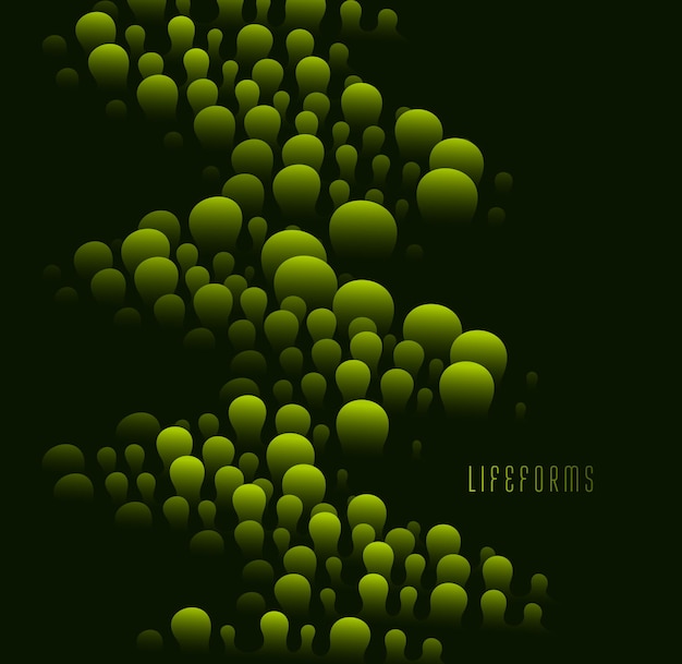 dimensional bio life form gradient shape element for design, abstract colorful fluid vector background, flowing 3d wave, color dynamic motion layout.