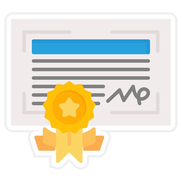 Diploma Flat Illustration
