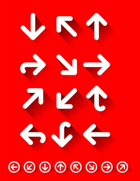 Direction arrows vector design set